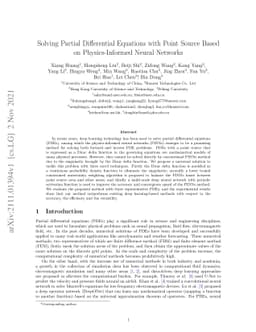 Solving Partial Differential Equations with Point Source Based on
  Physics-Informed Neural Networks
