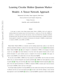 Learning Circular Hidden Quantum Markov Models: A Tensor Network
  Approach
