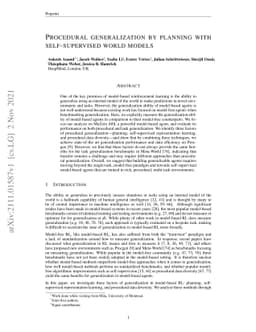 Procedural Generalization by Planning with Self-Supervised World Models