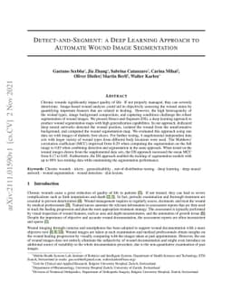 Detect-and-Segment: a Deep Learning Approach to Automate Wound Image
  Segmentation