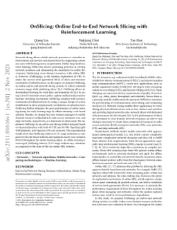 OnSlicing: Online End-to-End Network Slicing with Reinforcement Learning