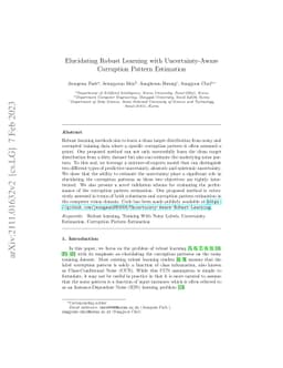Elucidating Robust Learning with Uncertainty-Aware Corruption Pattern
  Estimation
