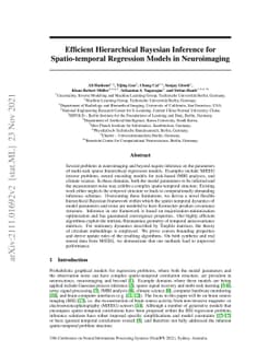 Efficient Hierarchical Bayesian Inference for Spatio-temporal Regression
  Models in Neuroimaging