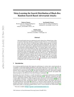 Meta-Learning the Search Distribution of Black-Box Random Search Based
  Adversarial Attacks