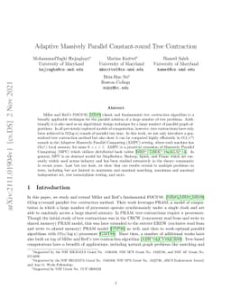 Adaptive Massively Parallel Constant-round Tree Contraction