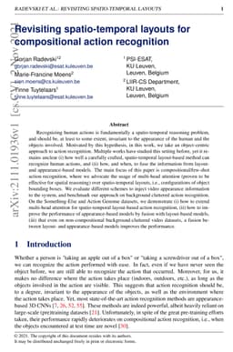 Revisiting spatio-temporal layouts for compositional action recognition