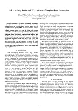 Adversarially Perturbed Wavelet-based Morphed Face Generation