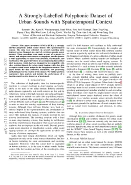 A Strongly-Labelled Polyphonic Dataset of Urban Sounds with
  Spatiotemporal Context