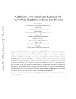Certifiable Deep Importance Sampling for Rare-Event Simulation of
  Black-Box Systems