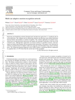 Multi-Cue Adaptive Emotion Recognition Network
