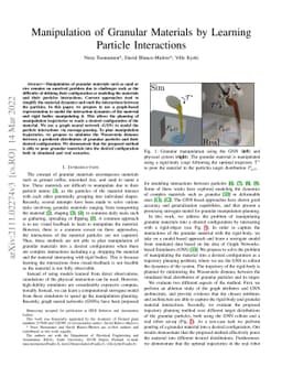 Manipulation of Granular Materials by Learning Particle Interactions