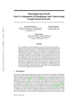What Robot do I Need? Fast Co-Adaptation of Morphology and Control using
  Graph Neural Networks