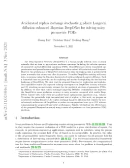 Accelerated replica exchange stochastic gradient Langevin diffusion
  enhanced Bayesian DeepONet for solving noisy parametric PDEs