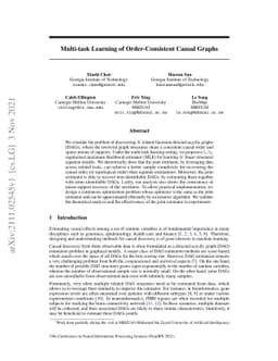 Multi-task Learning of Order-Consistent Causal Graphs