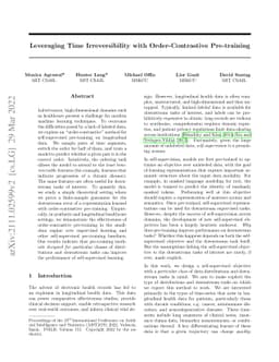 Leveraging Time Irreversibility with Order-Contrastive Pre-training
