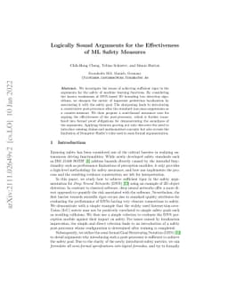 Logically Sound Arguments for the Effectiveness of ML Safety Measures