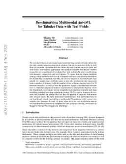 Benchmarking Multimodal AutoML for Tabular Data with Text Fields