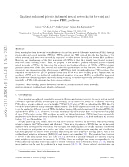 Gradient-enhanced physics-informed neural networks for forward and
  inverse PDE problems