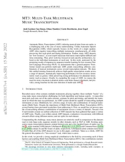 MT3: Multi-Task Multitrack Music Transcription