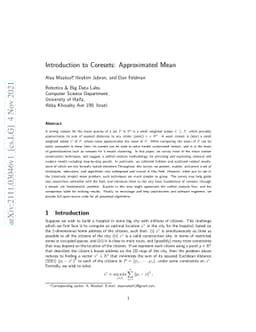 Introduction to Coresets: Approximated Mean