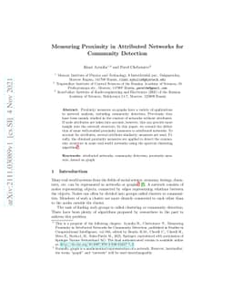 Measuring Proximity in Attributed Networks for Community Detection