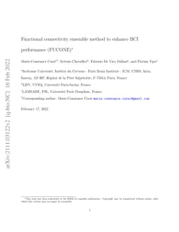 Functional connectivity ensemble method to enhance BCI performance
  (FUCONE)