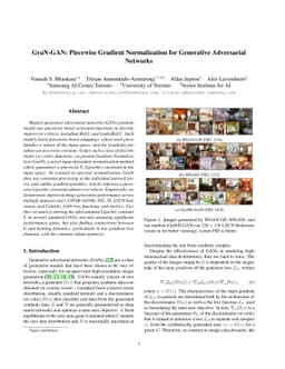 GraN-GAN: Piecewise Gradient Normalization for Generative Adversarial
  Networks