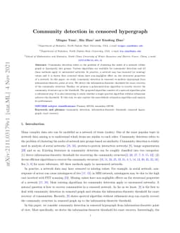 Community detection in censored hypergraph