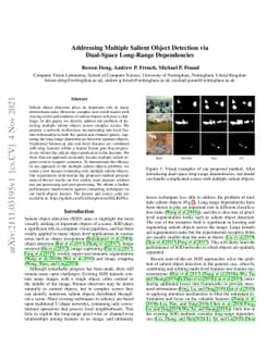 Addressing Multiple Salient Object Detection via Dual-Space Long-Range
  Dependencies