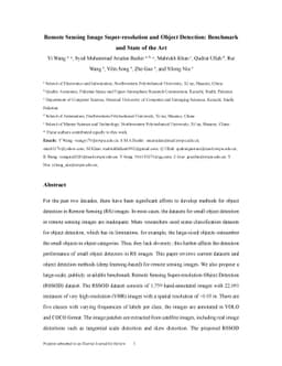 Remote Sensing Image Super-resolution and Object Detection: Benchmark
  and State of the Art
