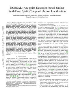 KORSAL: Key-point Detection based Online Real-Time Spatio-Temporal
  Action Localization