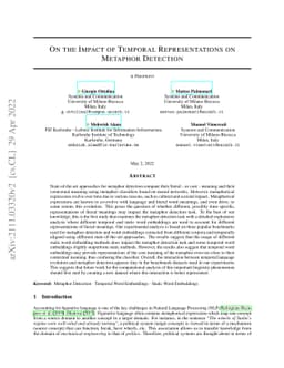 On the Impact of Temporal Representations on Metaphor Detection