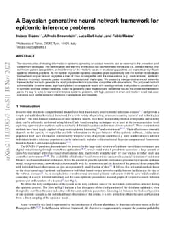 A Bayesian generative neural network framework for epidemic inference
  problems