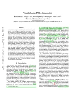 Versatile Learned Video Compression