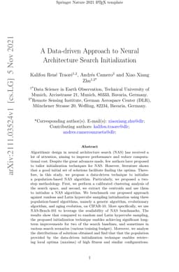A Data-driven Approach to Neural Architecture Search Initialization