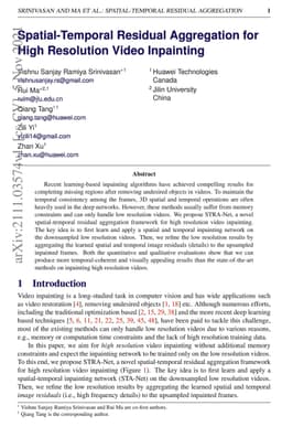 Spatial-Temporal Residual Aggregation for High Resolution Video
  Inpainting
