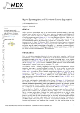 Hybrid Spectrogram and Waveform Source Separation