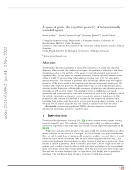 A space of goals: the cognitive geometry of informationally bounded
  agents