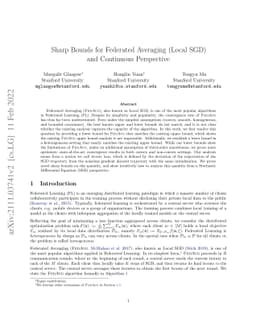 Sharp Bounds for Federated Averaging (Local SGD) and Continuous
  Perspective
