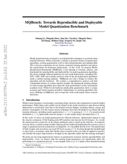 MQBench: Towards Reproducible and Deployable Model Quantization
  Benchmark