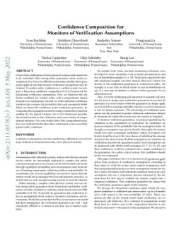 Confidence Composition for Monitors of Verification Assumptions
