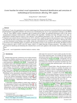 A new baseline for retinal vessel segmentation: Numerical identification
  and correction of methodological inconsistencies affecting 100+ papers