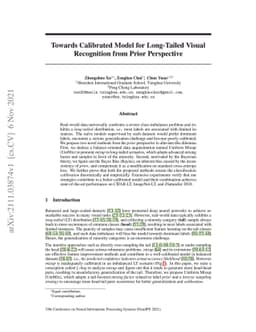 Towards Calibrated Model for Long-Tailed Visual Recognition from Prior
  Perspective