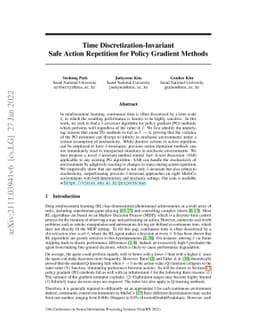 Time Discretization-Invariant Safe Action Repetition for Policy Gradient
  Methods