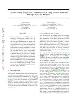 Understanding Layer-wise Contributions in Deep Neural Networks through
  Spectral Analysis