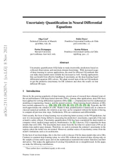 Uncertainty Quantification in Neural Differential Equations