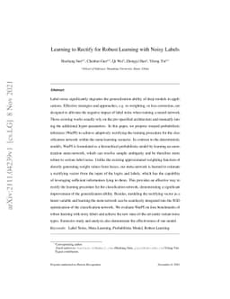 Learning to Rectify for Robust Learning with Noisy Labels