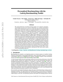 Personalized Benchmarking with the Ludwig Benchmarking Toolkit