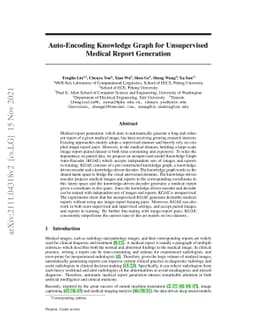 Auto-Encoding Knowledge Graph for Unsupervised Medical Report Generation