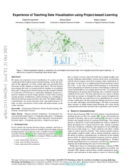 Experience of Teaching Data Visualization using Project-based Learning